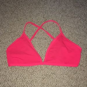 Jolyn Triangle Bikini Top in Strawberry
